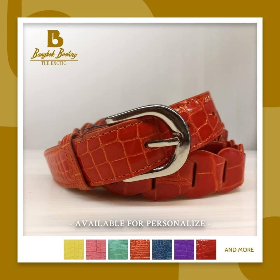 Crocodile Skin Belt For Women