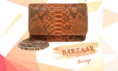Python Skin Clutch Bags