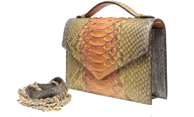 Python Skin Handbag in Thailand