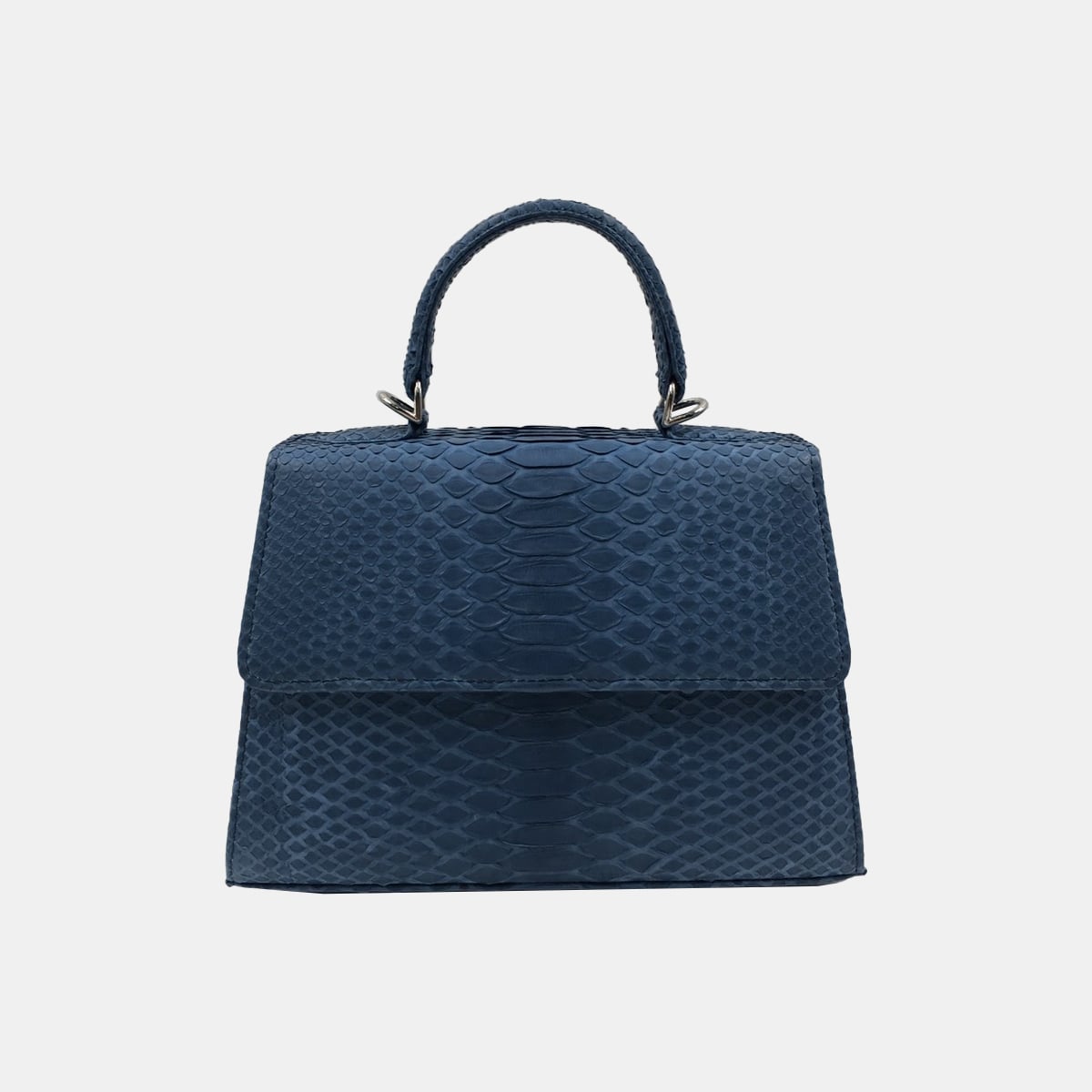 Goldmas Matte Python Belly Size 25cm Blue Jean
