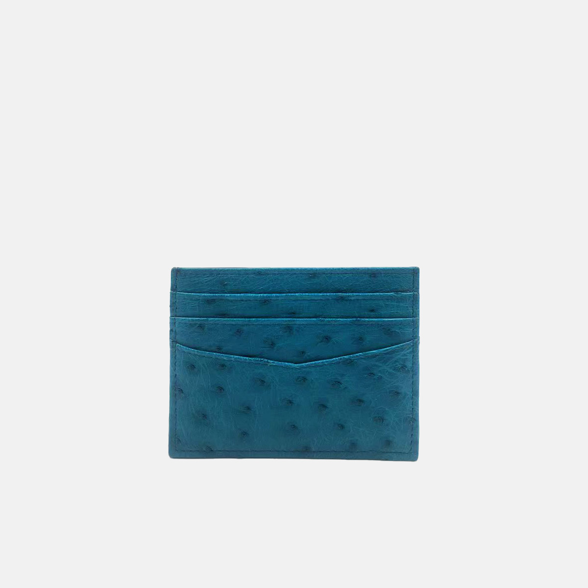 Card Holder Ostrich Dark Turquoise