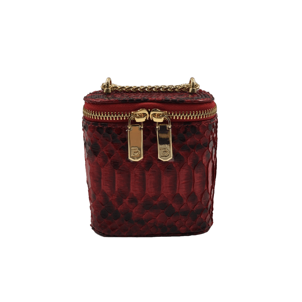Angela shiny python belly red & black