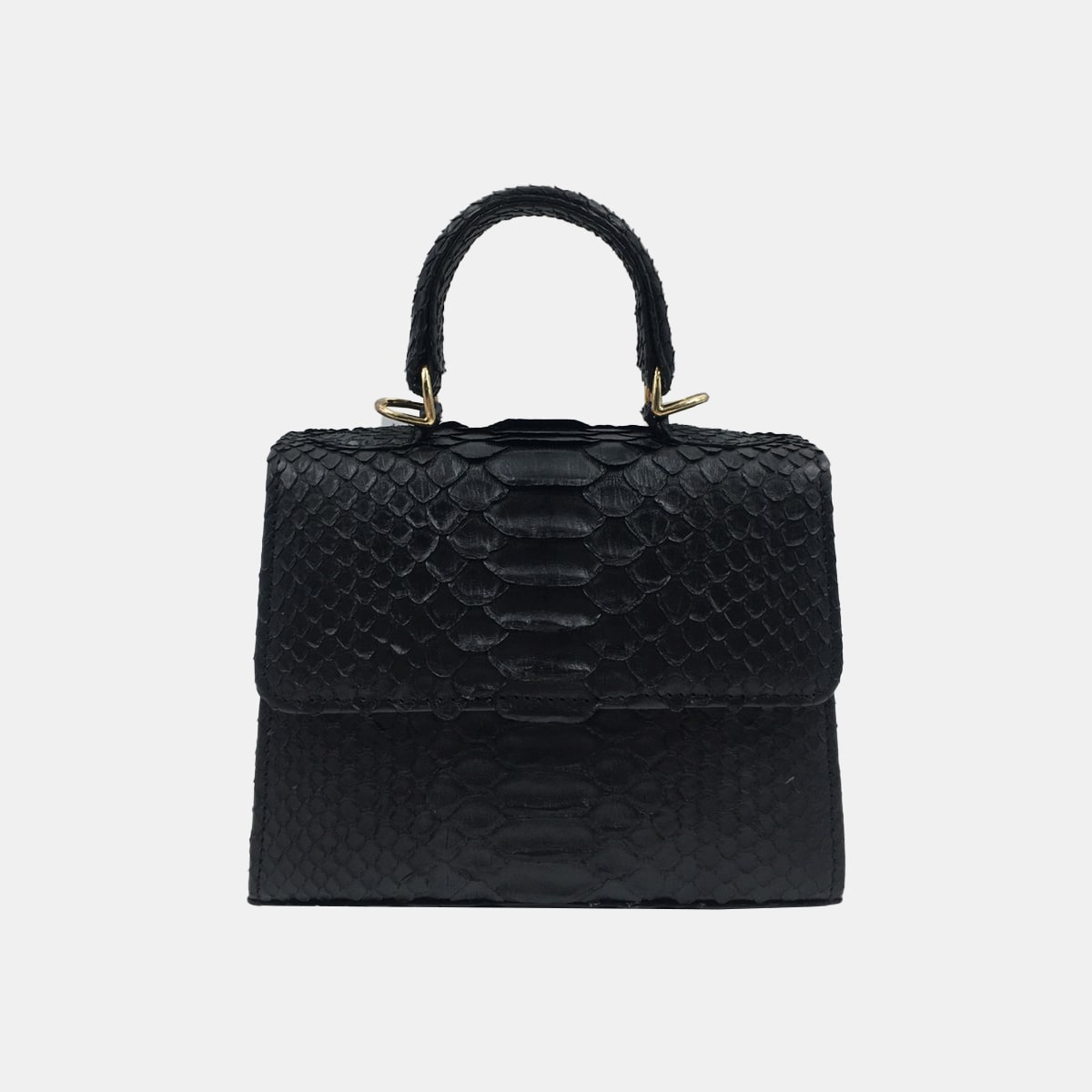 Goldmas Matte Python Belly Size 19cm Black
